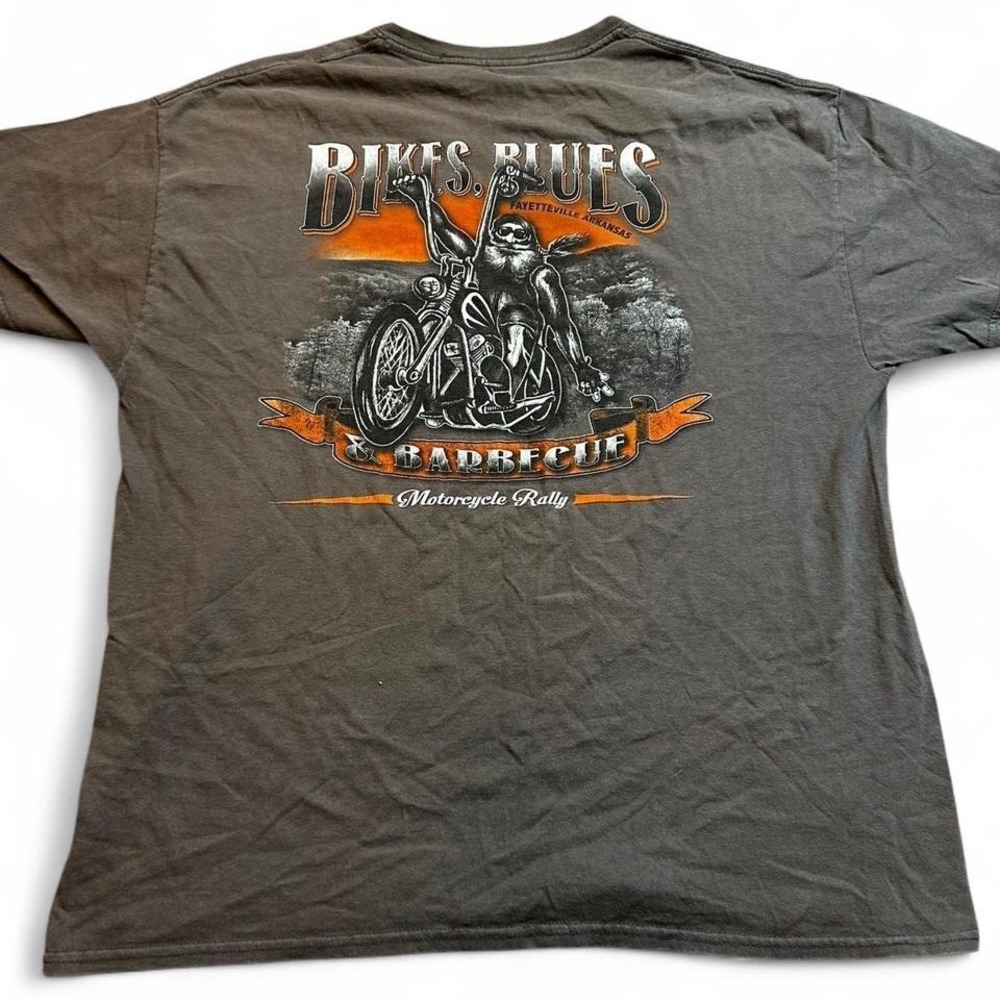 Vintage Y2K bikes blue and bbq‎ biker tshirt size XL